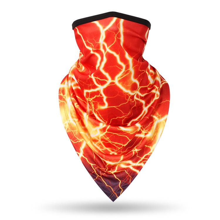 Summer UV Protection Cycling Triangle Face Mask Neck Gaiter Cover Scarf Paisley Ice Silk Mesh Bandanas