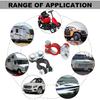 CZC AUTO Battery Terminals Color Coded Set Top Post Connectors Clamps with Matching Anti Corrosion Felt Fiber Washers for Car Truck Vehicle Ship Boat