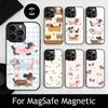 Милый мультяшный чехол для телефона с таксой Для iPhone17,16,15,14,13,12,11 Plus,Pro Магнитный Для Magsafe Беспроводная зарядка