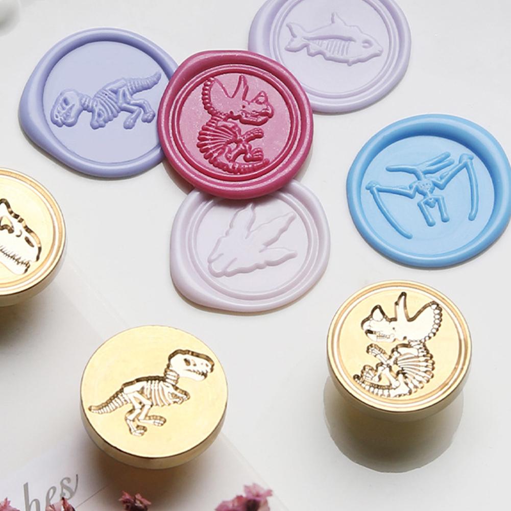 Меловой ископаемый Запечатывающие Штампы Голова Ископаемого Динозавра Восковая Печать Для Скрапбукинга Украшение Конверта Приглашения