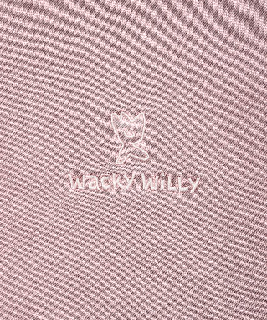 Розовая толстовка на молнии с принтом Wacky Willy