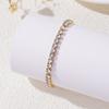 Simple Jewelry Cross-Border Fashion Simple Single Row Full Tennis Chain Minimalist All-Match Single Row Square Zircon Bracelet