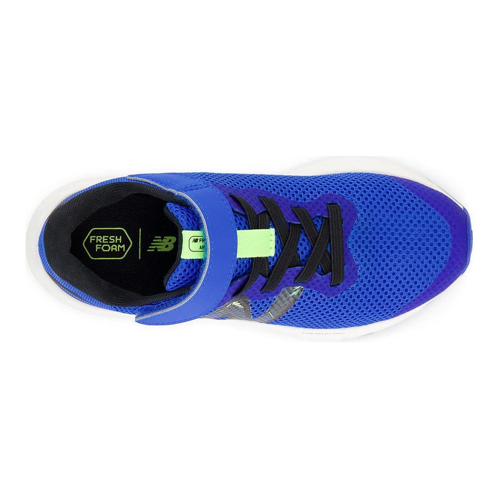 New Balance Кроссовки Fresh Foam Arishi v4 Bungee Lace Top Strap Little Kid Blue Oasis Kids, черные, отбеленные, лаймовые, сияющие PAARIPB4