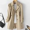Spring Autumn Trench Coat Woman 2022 New Korean Single-breasted Mid-Long Women Trench Coat Overcoat 5XL Khaki Windbreaker Female