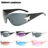 New Children's Rimless Star Decoration Integrated Y2K Hot Girl Style Hip Hop Fashion Sunglasses Beach Party Glasses Kids