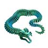 3D Printed Skeleton Snake Figurine Movable Joints Skeleton Snake Figure Articulated Animal Model Toy Home Office Bookshelf Desktop Decoration Ornament