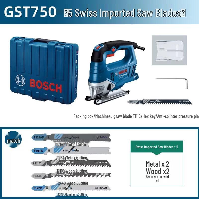 Bosch GST680/750 Electric Jigsaw CN plug (adapter included)