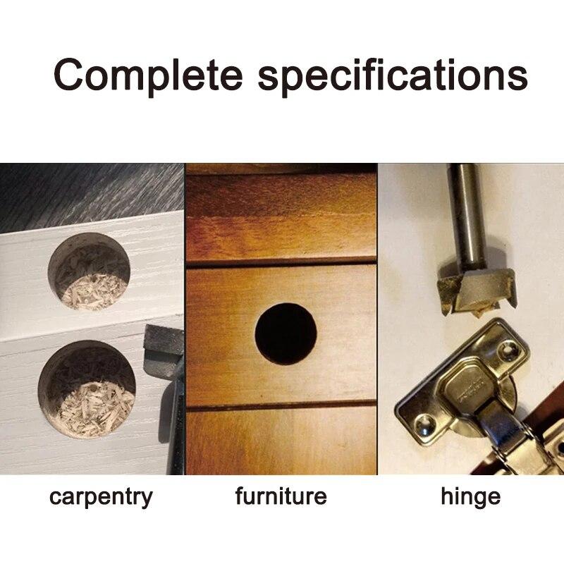 Набор из 5 сверл с плоским крылом для сверления и развертывания отверстий по дереву, набор режущих инструментов для открывания отверстий, 15-35 мм