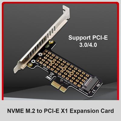 Плата-адаптер M.2 NVME SSD на PCI-E X1, поддержка PCI-E4.0/3.0, карта-удлинитель, матрица охлаждающих отверстий, компьютерный аксессуар