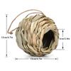 Natural Spherical Hummingbird Birdhouse Grass Bird Cage Hand Woven Bird Nest Reed Grass Bird Nest