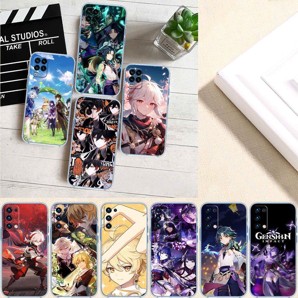 CJ61 Genshin Impact Cool Soft Shell Transparent Phone Case for Samsung Galaxy A04 A04S A14 A23 A34 A54 M23 M33 M52 M53