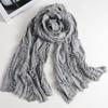 Ripped Hole Tassel Hip Hop Punk Scarf Women Cotton Linen Gothic Vintage Hijab Ethnic Style Apocalyptic Scarf Cape