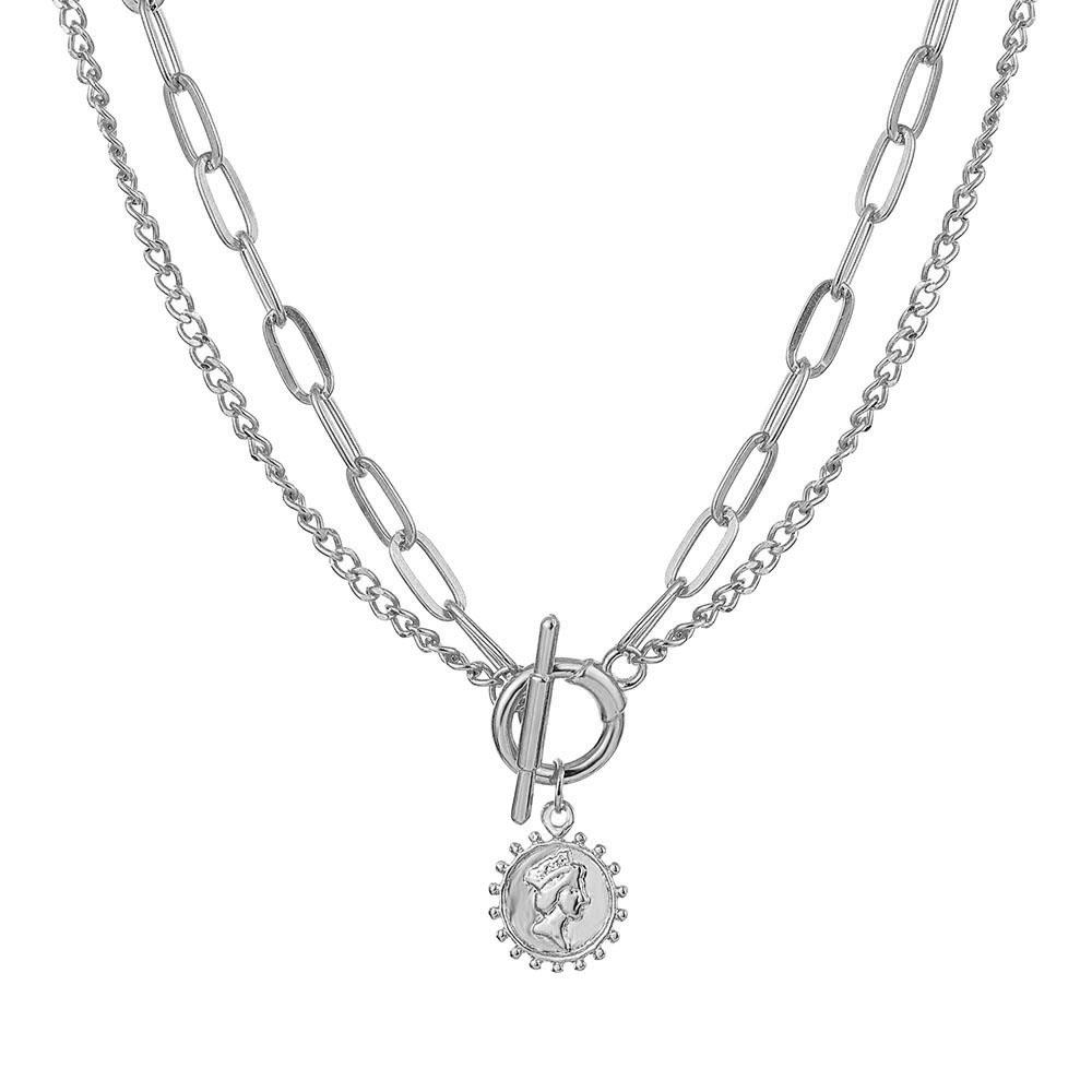 Геометрическая цепочка на голову, кулон, ожерелье с монетой, цепочка на ключицу, модные изысканные ювелирные изделия для девочек