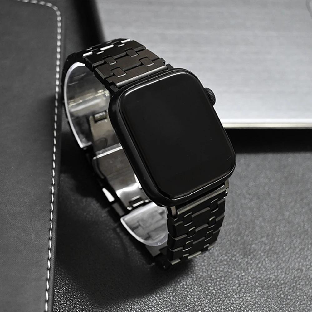 Нержавеющая сталь Ремешок для Apple Watch Ultra 49 мм Ремешок для Iwatch 10 46 мм 42 мм 9 8 7 45 мм 41 мм Серии 6 5 Se 44 40 мм Аксессуары