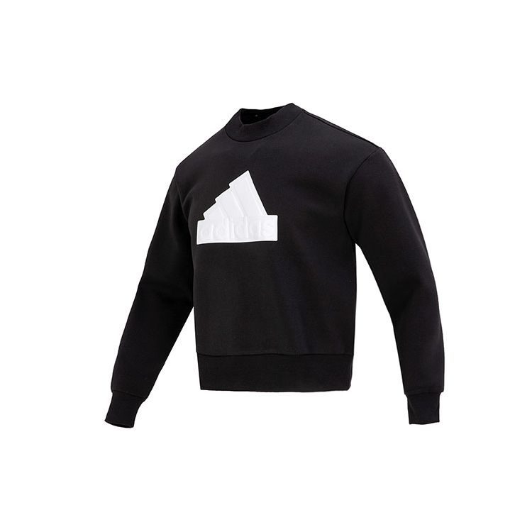 Adidas Graphic Logo Crewneck Sweatshirt Men Tops Black IC3740