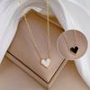 Cold Wind Love Fritillary Minimalist Wind Furnace Real Gold Necklace Female Collarbone Chain