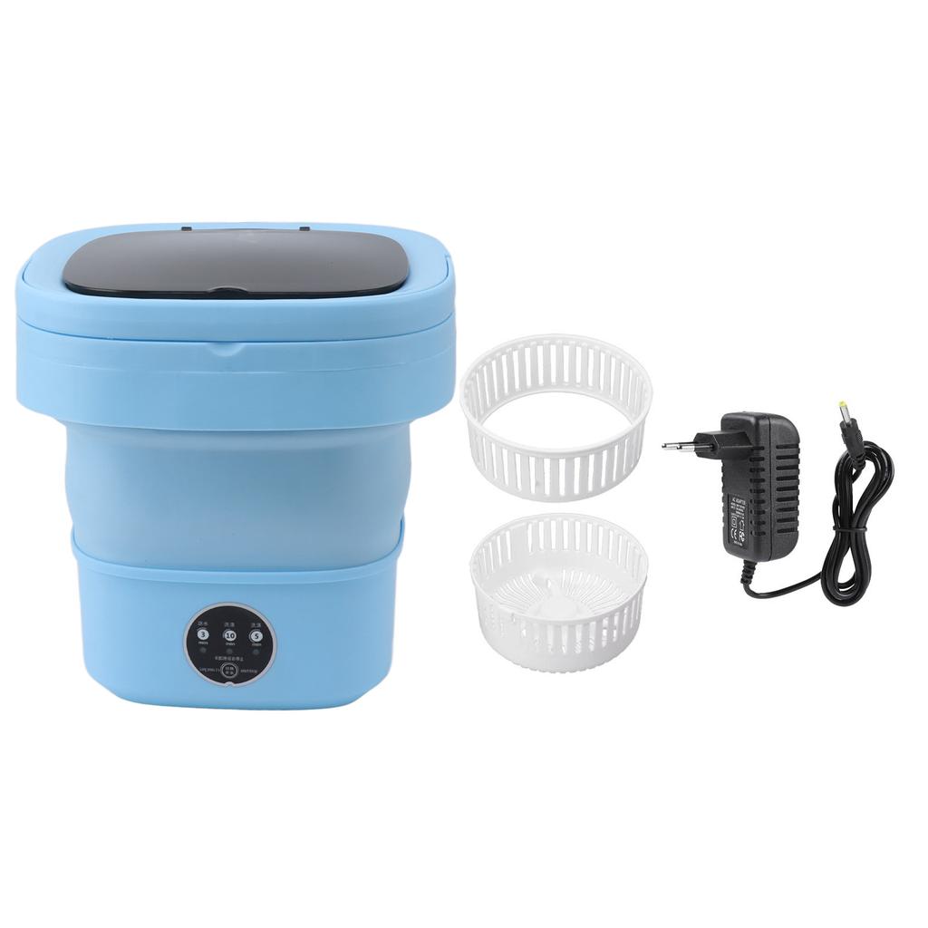 Small Folding Washing Machine TPE and PP 100?240V Built In Dehydrator 6L Mini Portable Bucket