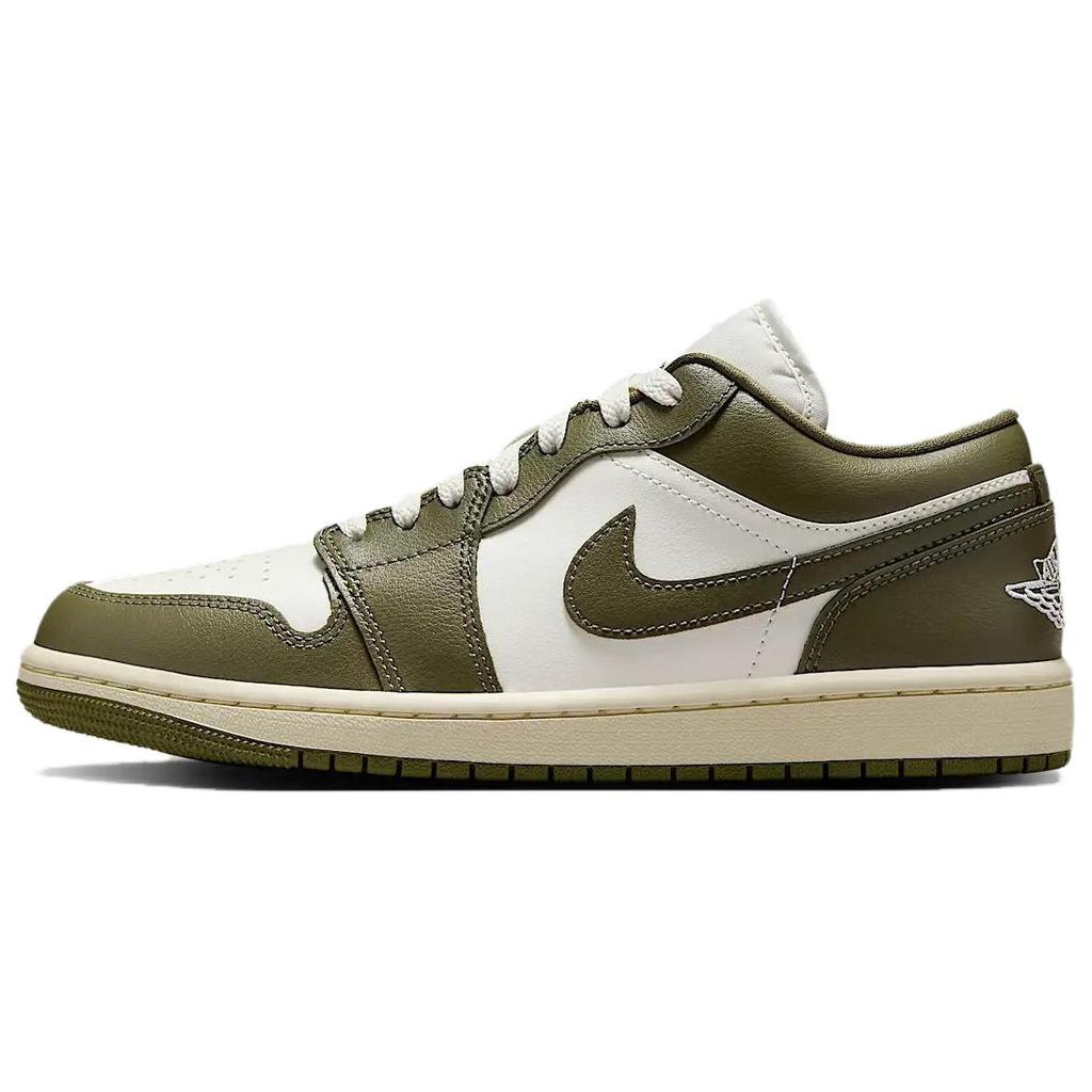 Air Jordan 1 Low Medium Olive Women Sneakers Green Sail Coconut-Milk DC0774-122