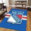 New York Rangers Flannel Pattern Square Carpet,Area Rug,Carpet Rug for Living Room Bedroom Sofa Playroom Decor,Non-slip Floor Mat