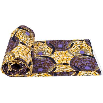 Полиэстеровая ткань с африканским принтом Анкара Воск Ткань DIY Материал для шитья платья для вечеринки 6 ярдов