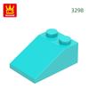 Нетоксичные 75 шт./лот 3298 2x3 Наклонные Строительные Блоки Moc Diy Аксессуары Совместимые с Кирпичами Детские Игрушки Подарочная Коробка