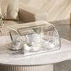 Bread Box For Kitchen Counter Bread Holder With Lid Makeup Organizer Desktop Storage Box For Homemade Bread Bagel Muffins Rolls