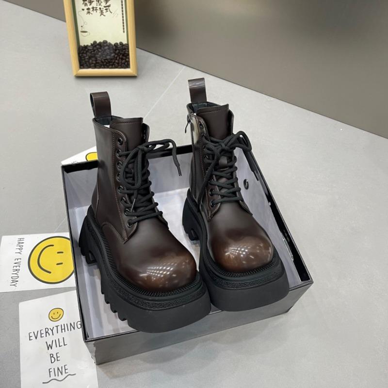 Модные женские ботинки AJGS в стиле минимализма на шнуровке, на толстом каблуке и платформе, женские повседневные ботинки в британском стиле с толстой подошвой, увеличивающие рост