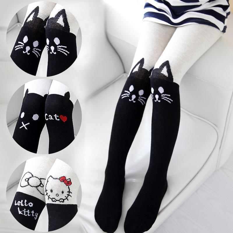 Girls' Thickened Cotton Tights: Autumn & Winter Style, Versatile Spliced Leggings for Children