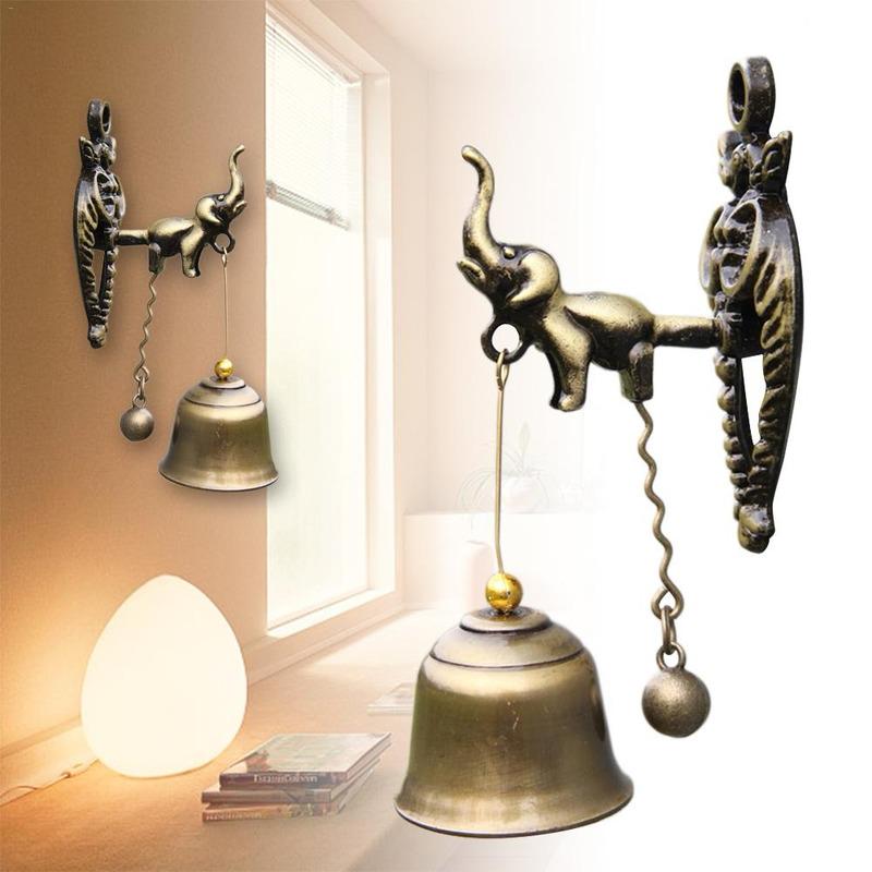 Vintage Style Animal Doorbells Metal Iron Bells Wind Bells Ornamental Walls Horses Elephant Owls AVE