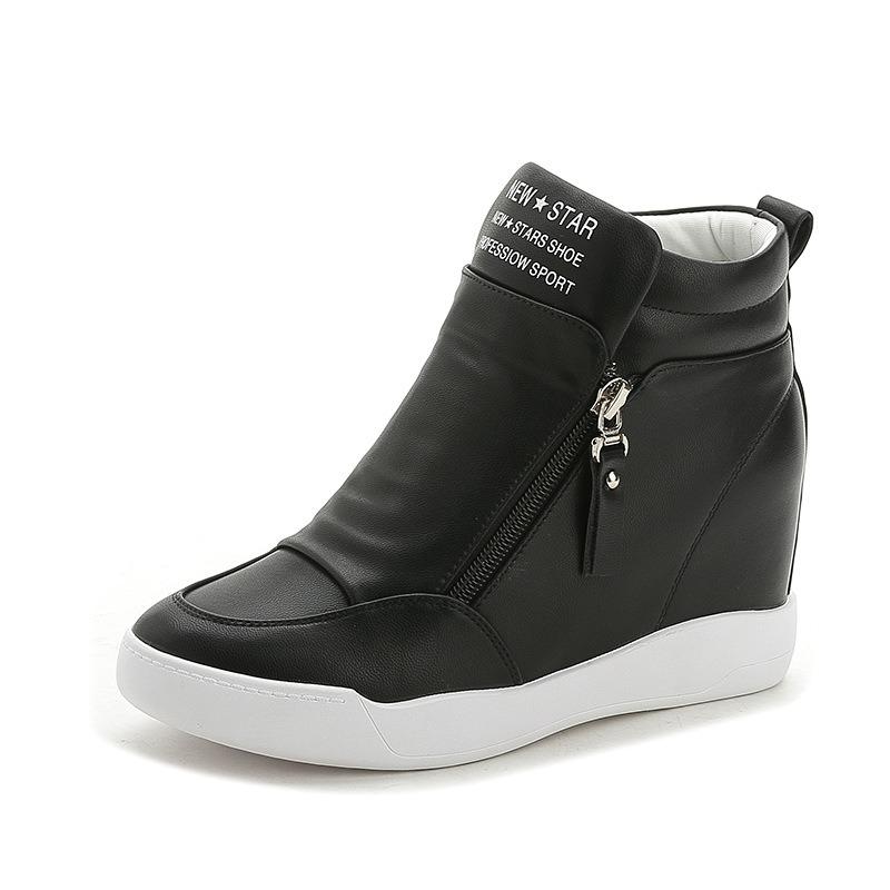 Женские ботильоны на платформе и танкетке, женская обувь с увеличенной подошвой на платформе, повседневная обувь для девочек