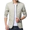 Men's Spring and Autumn Standing Collar Business Jacket Slim Washed Coat