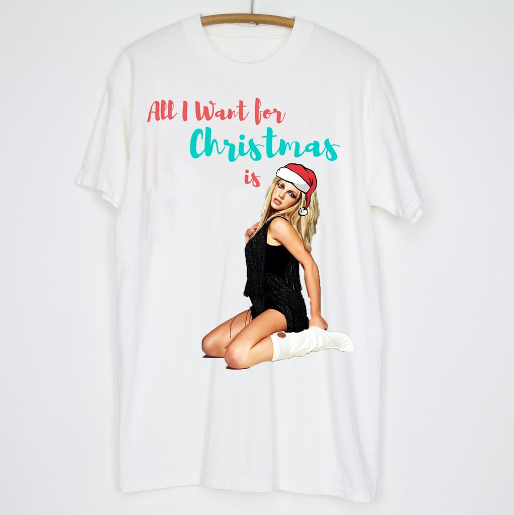 Britney Spears Christmas T-shirt Cotton Unisex All Sizes FR1243