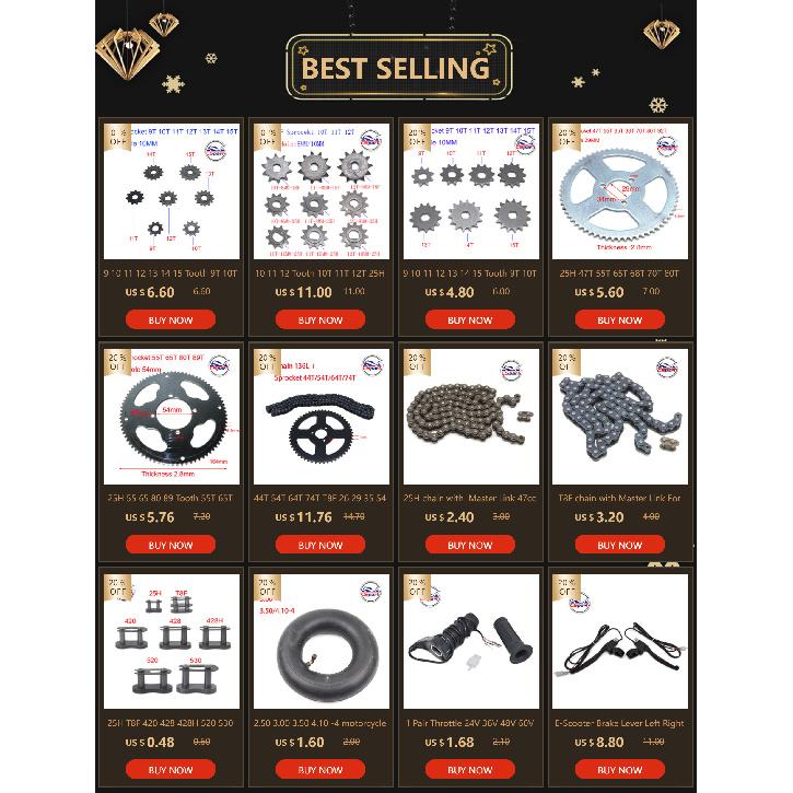 10 11 12 Tooth 10T 11T 12T 25H T8F D Type 8MM 10MM Razor EVO X-Treme IZIP E Scooter Motor Sprocket MY1020