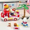 Hello Kitty Cinnamoroll Hamburger & Ice Cream Truck Building Blocks Toy