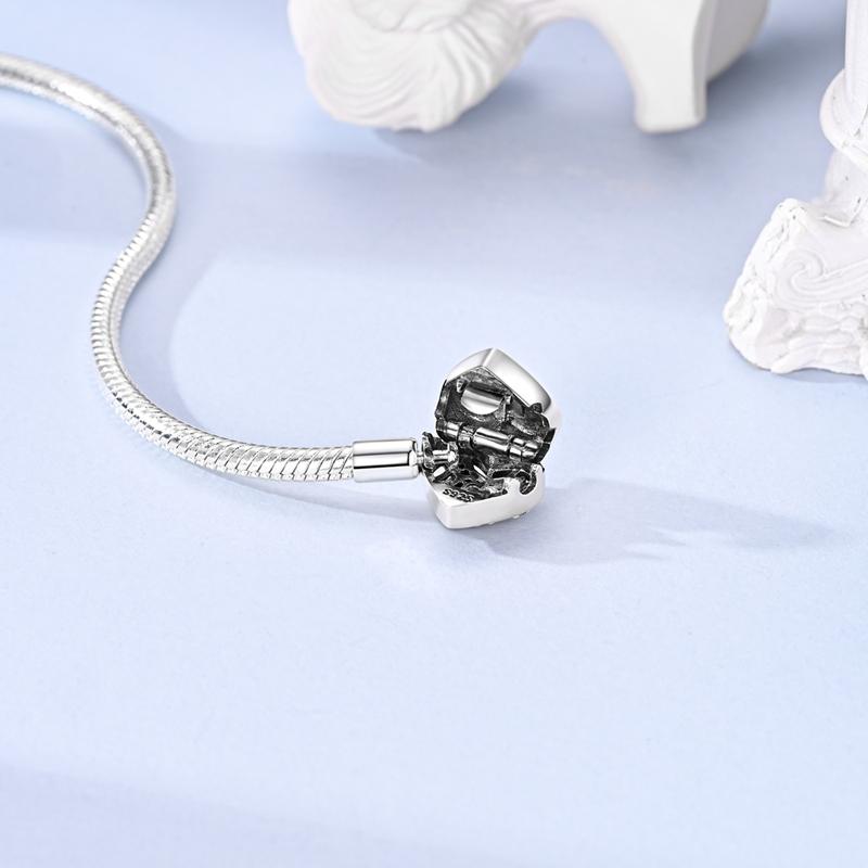 New 925 Silver Heart Shaped Net Basic Chain Bracelet For Women Fashion Birthday Jewelry Gift
