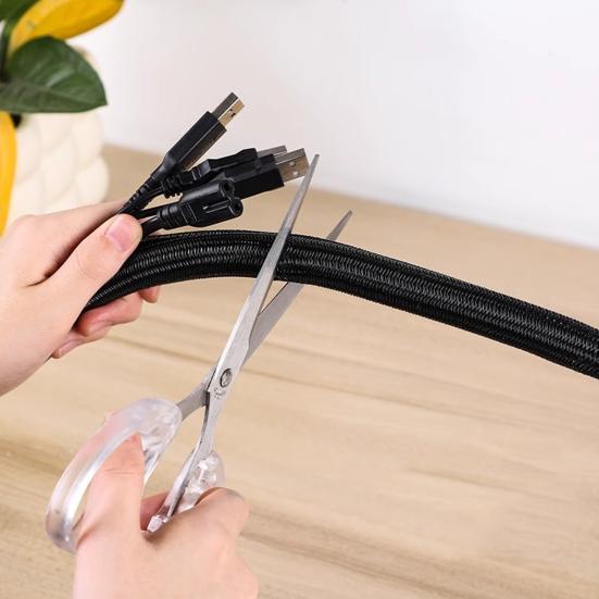 Yousheng 2M плетеный кабельный рукав расширяемый телевизионный компьютерный кабель питания управление самообматывающийся разделенный проводной жгут трубка защитная обертка шнура