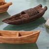 2 шт. Миниатюрные фигурки лодок-кораблей для сказочного сада, аксессуары, модели из смолы