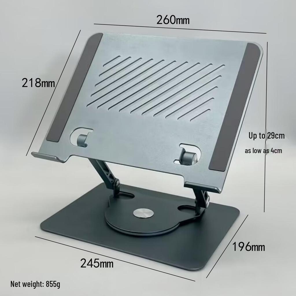 Вращающаяся регулируемая подставка для ноутбука с функцией охлаждения для настольного гейминга