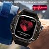 Комплект для модификации из резины для Apple Watch Ultra 3 49 мм Роскосный прозрачный корпус Ремешок для Iwatch Ultra2 1 49 мм Фторкаучуковый комплект для модификации