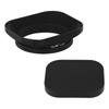 Haoge 52mm Square Metal Lens Hood with Cap for 52mm Canon Nikon Sony Leica Voigtlander Nikkor Panasonic Pentax Contax Olympus Lens and Other Lenses