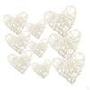 9 Pcs Mixed Heart Rattan Wicker Balls Ball Crafts Ratta - White