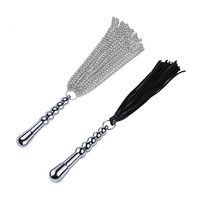 Металлическая Рукоятка Цепной Кнут Плеть Флирт Фантазия Лопатка Флирт Фантазия Секс-Игрушка Для Анального Секса Мастурбации