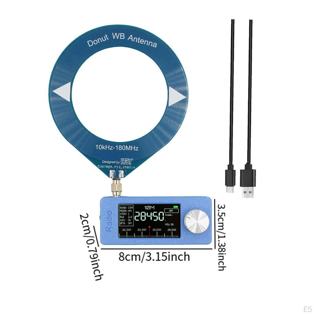SI4732 Мини-радиоприемник с цветным дисплеем и 1,9-дюймовым экраном, перезаряжаемый AM-приемник для карманных радиостанций