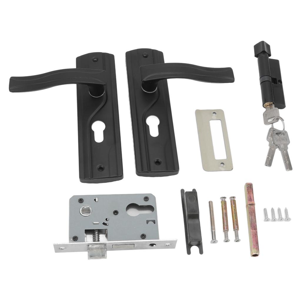 Door Handle Lock Manganese Steel Silent Bearing Universal Door Lever Lock Set with Keys for Home