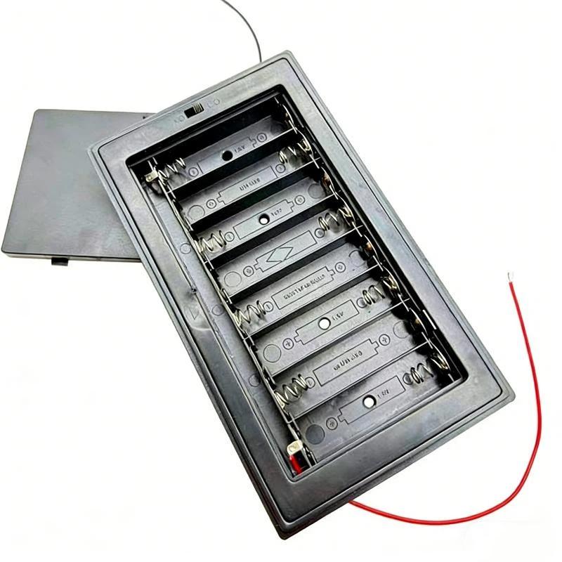 1Pcs New Batteries Plastic Shell 3X Aa Rectangular Embedded Battery Holder Storage Box Case 4.5V With Cover