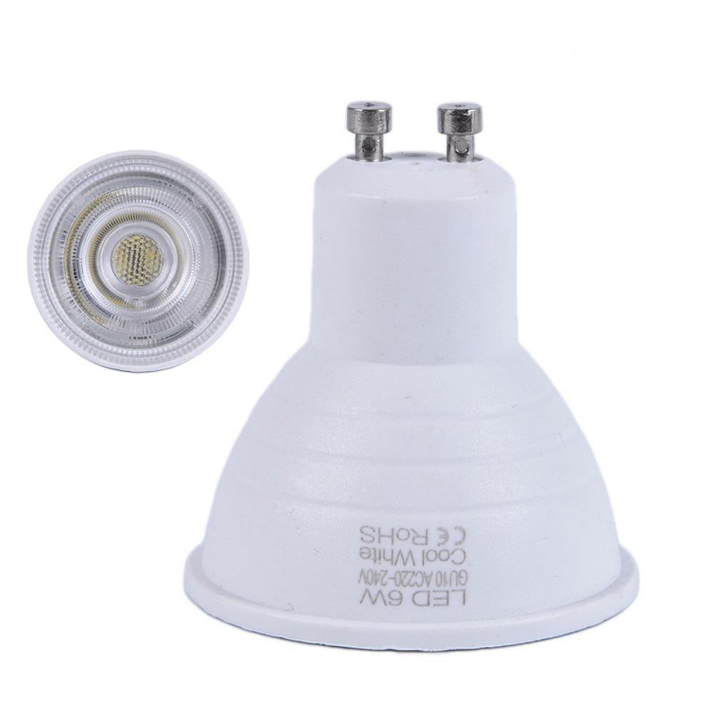 Прочные Пластиковые Светодиодные Лампы GU10 COB LED Энергосберегающая Точечная Лампа 6 Вт 220 В Универсальная Трековая Лампа Потолочная