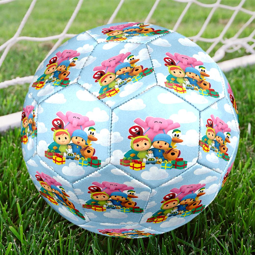Pocoyo Theme Size 5 Soccer Ball, Suitable for Both Indoor and Outdoor Matches, a Gift Suitable for Everyone.