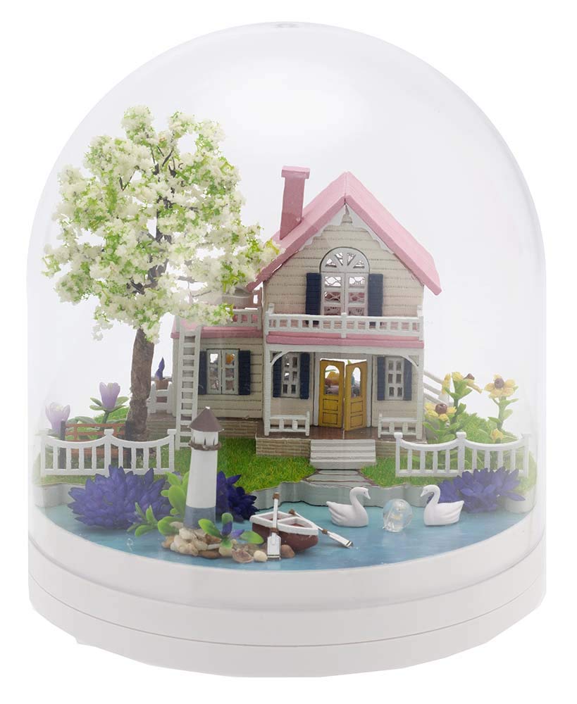 YANOMAN Кукольный домик U Коттедж у воды Японская инструкция Клей в комплекте Миниатюрный 516-22