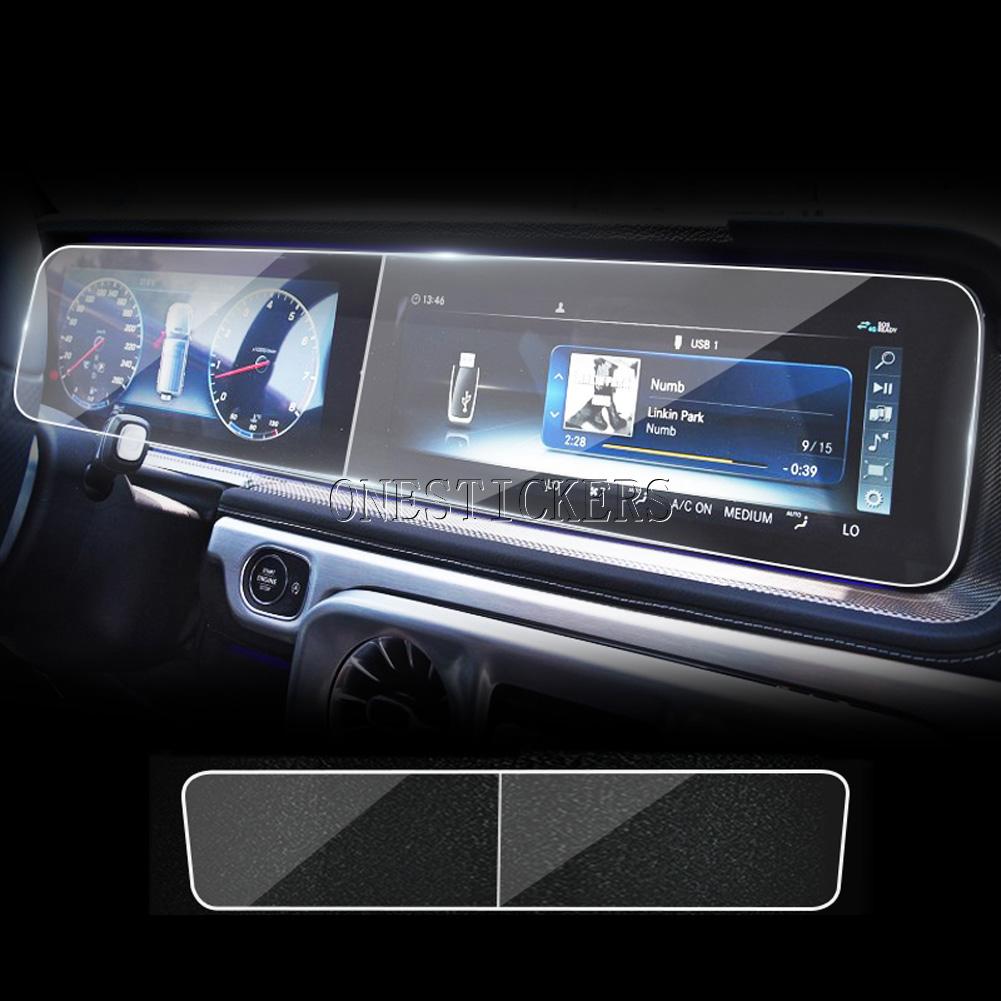 BKS2 For Mercedes Benz GLE GLS E S G Class W167 V167 X167 W213 W222 W464 12.3Inch Car Navigation Screen Tempered Glass Protector Film