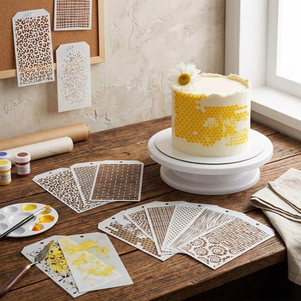 16pcs/set Hollow Out DIY Painting Stencil Set Painting Templates Doodling Supplies